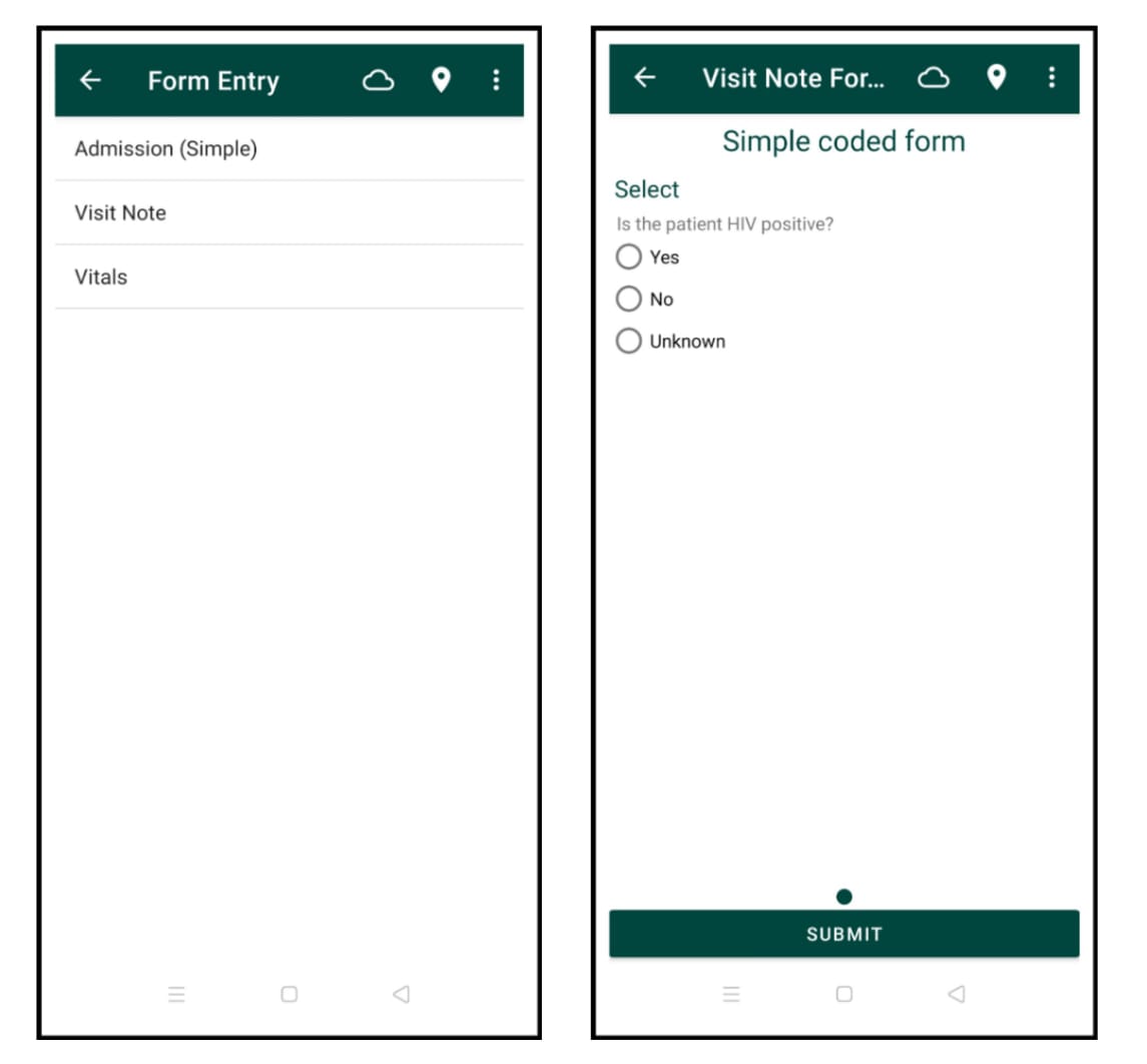 Inputting an encounter