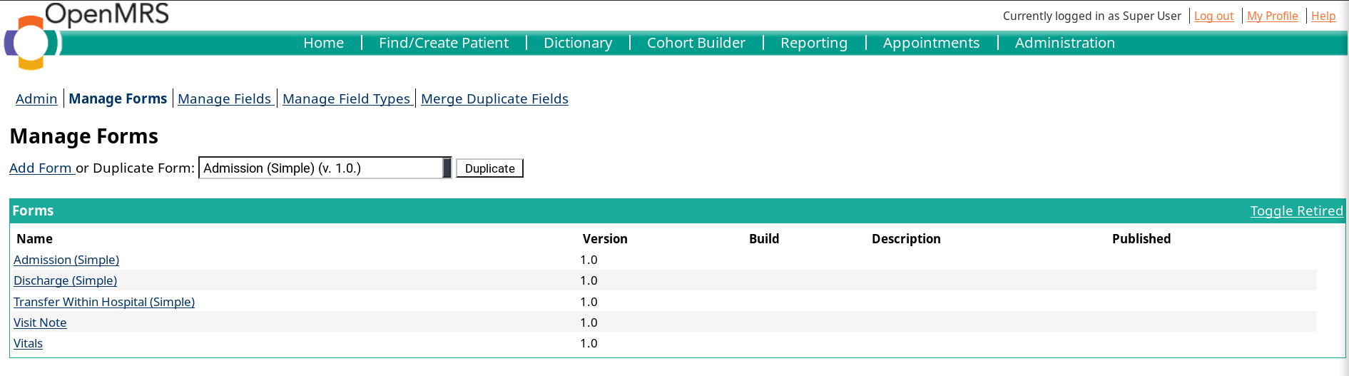 adding new forms