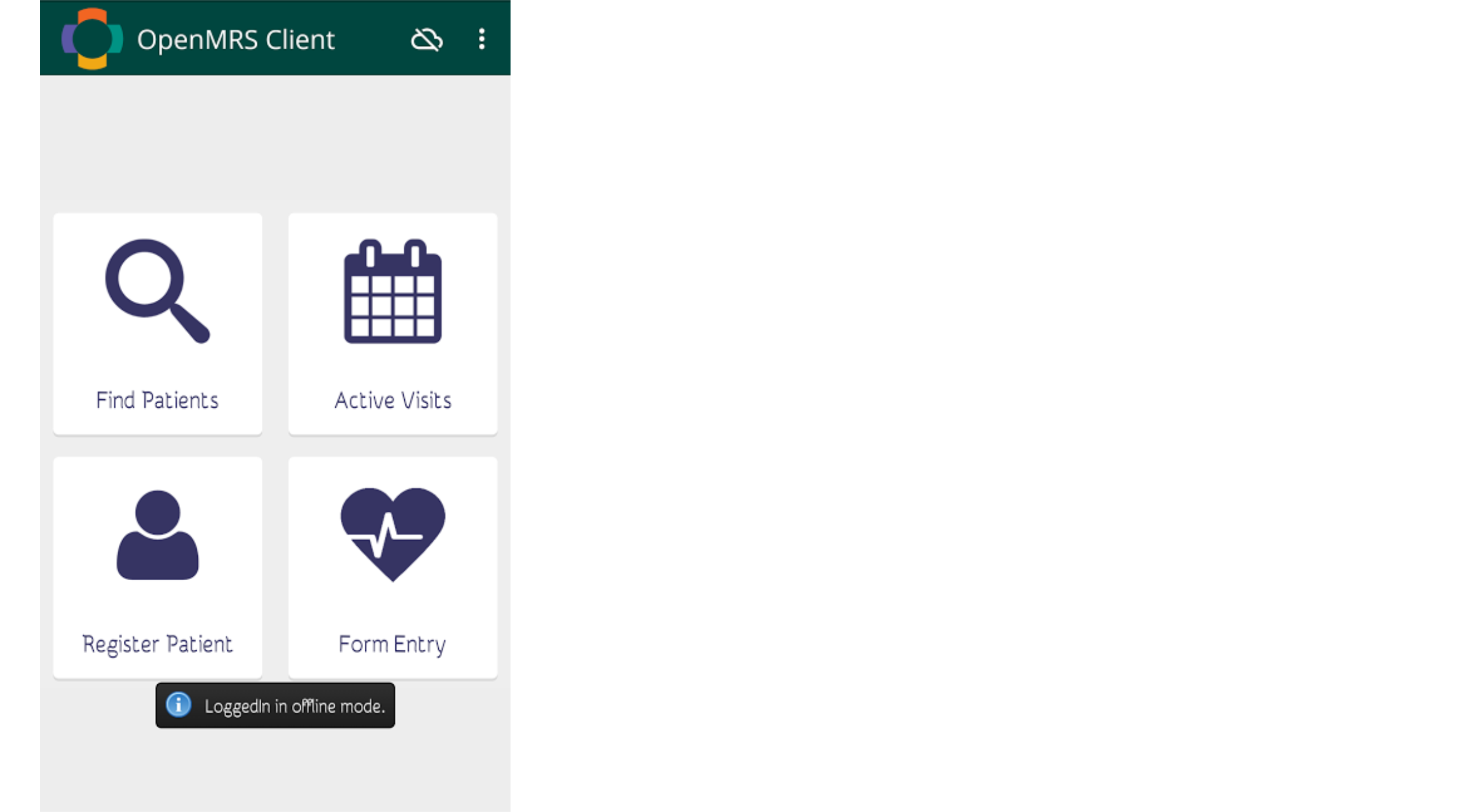 OpenMRS Android Client offline dashboard
