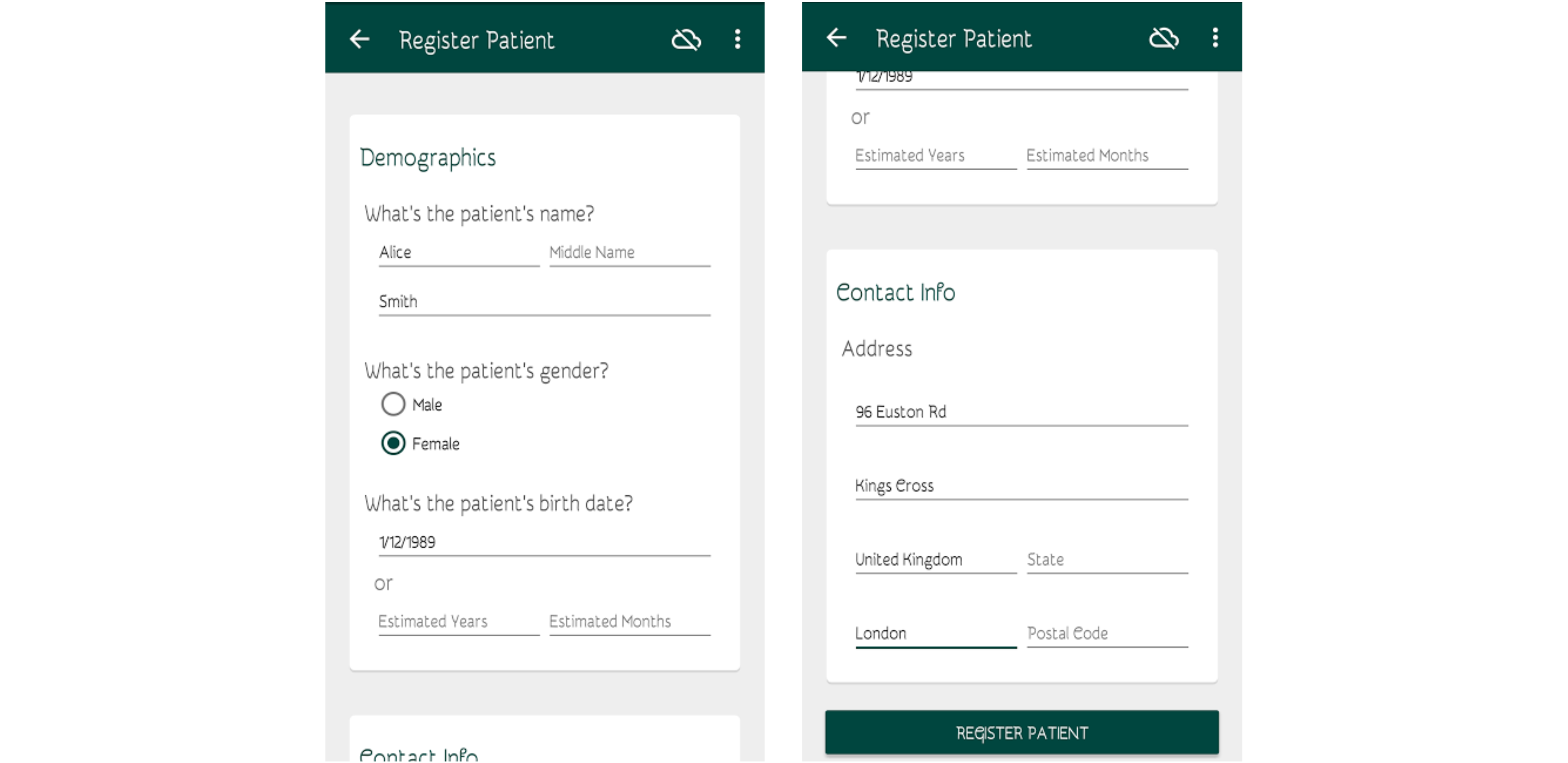 OpenMRS Android Client offline patient registration
